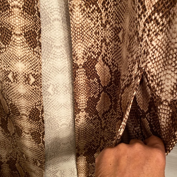 NWT NEW YO & CO DUSTER TRENCH COAT JACKET 100% POLYESTER SNAKESKIN L 39 F/40 B - Picture 12 of 16